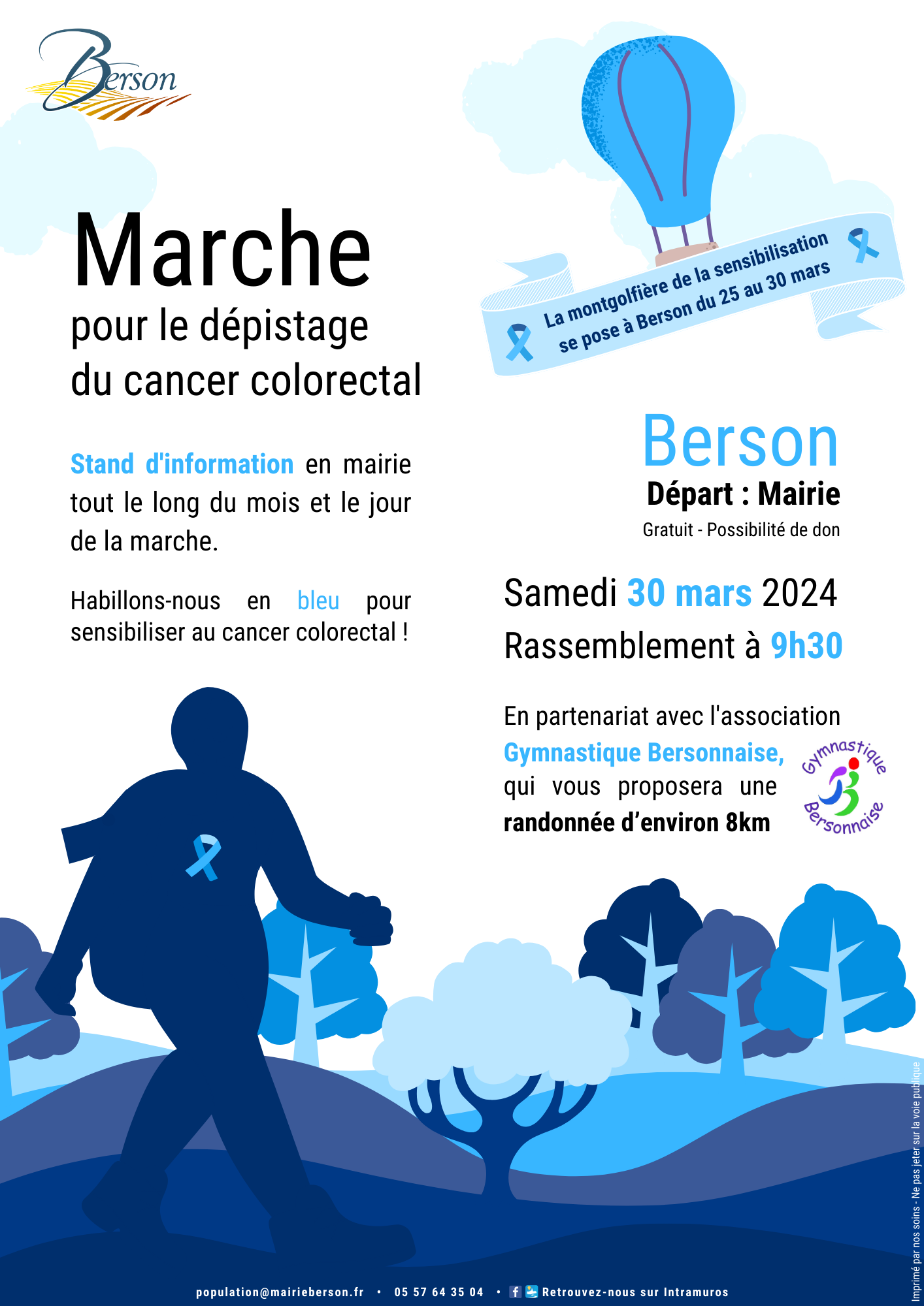 Marche bleu @ Mairie de Berson